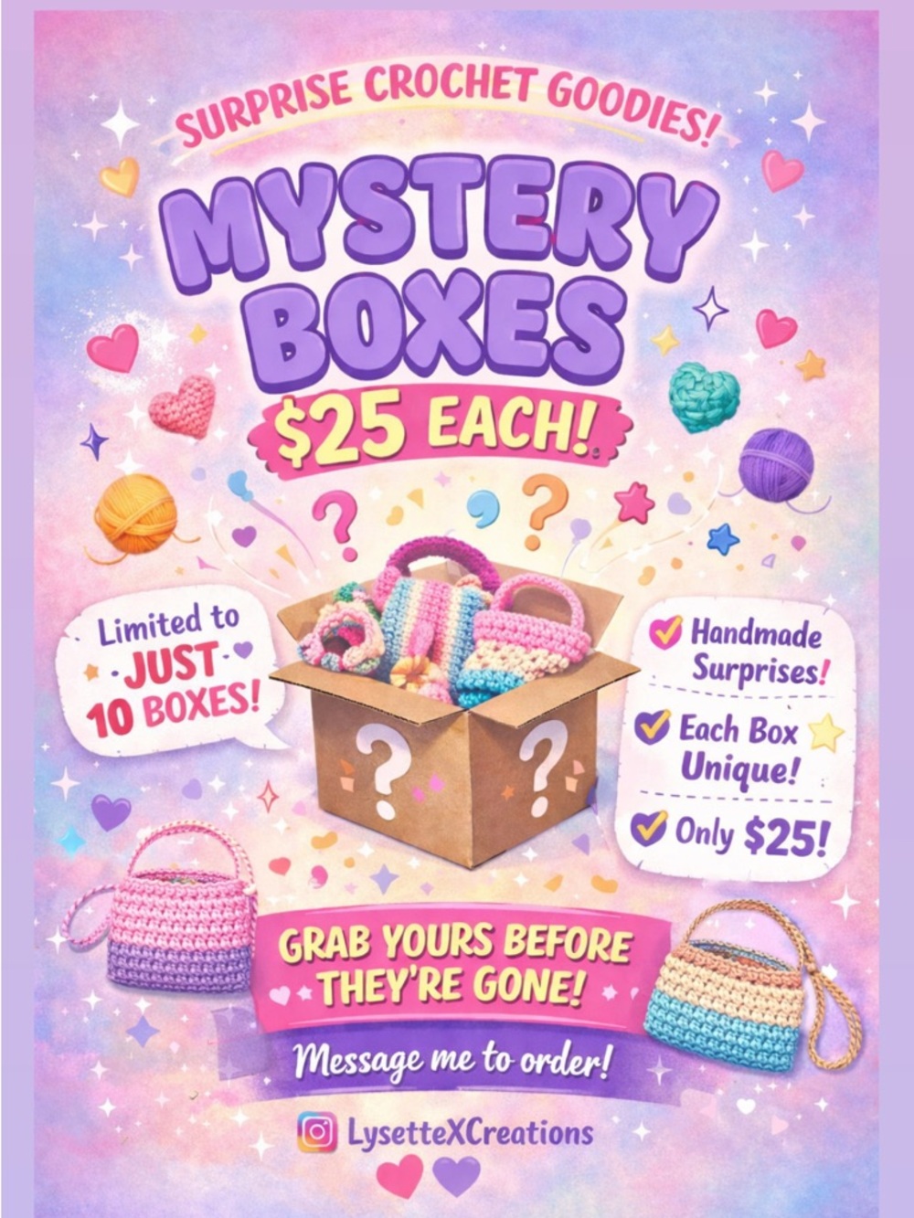 Mystery Crochet Boxes - Multicolor Pastel